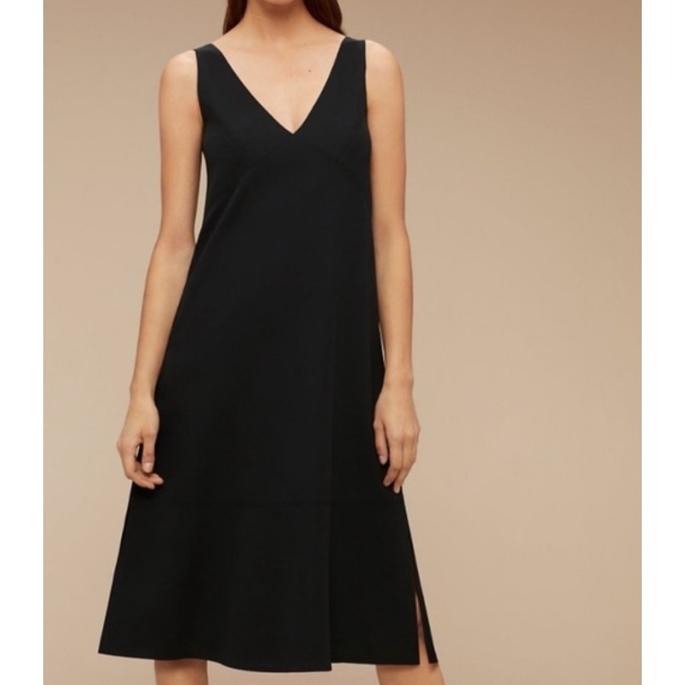Aritzia Babaton‎ Pacey Dress Plum Purple V-Neck Slits Midi Women's Size XXS - Picture 11 of 12